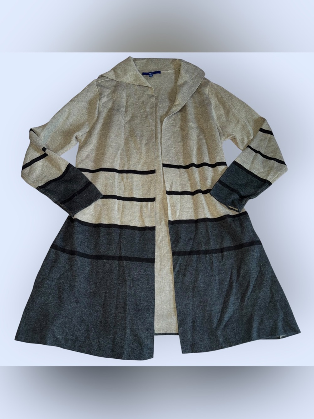 Apt. 9 Open Front Hooded Long Cardigan